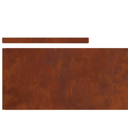 Plænekant 450 x 25 cm Cortenstål Rusten