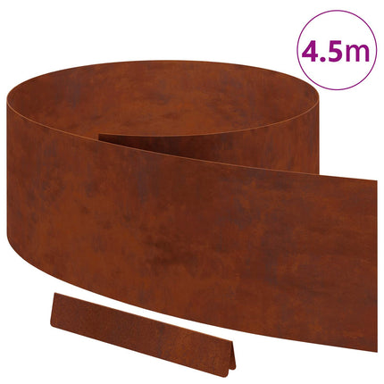 Plænekant 450 x 25 cm Cortenstål Rusten