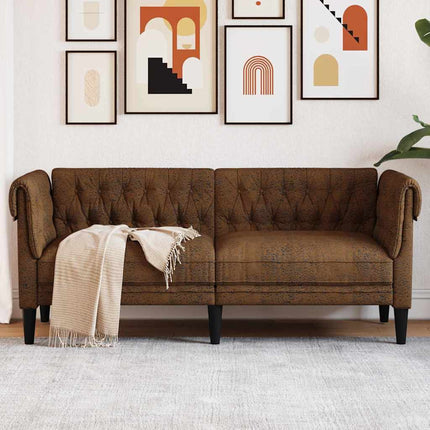 Sofa Brun 182,5 x 74,5 x 74,5 cm Polyester