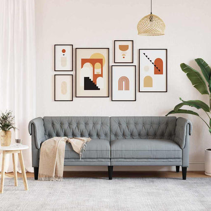 Sofa Lysegrå 201,5 x 74,5 x 74,5 cm Polyester
