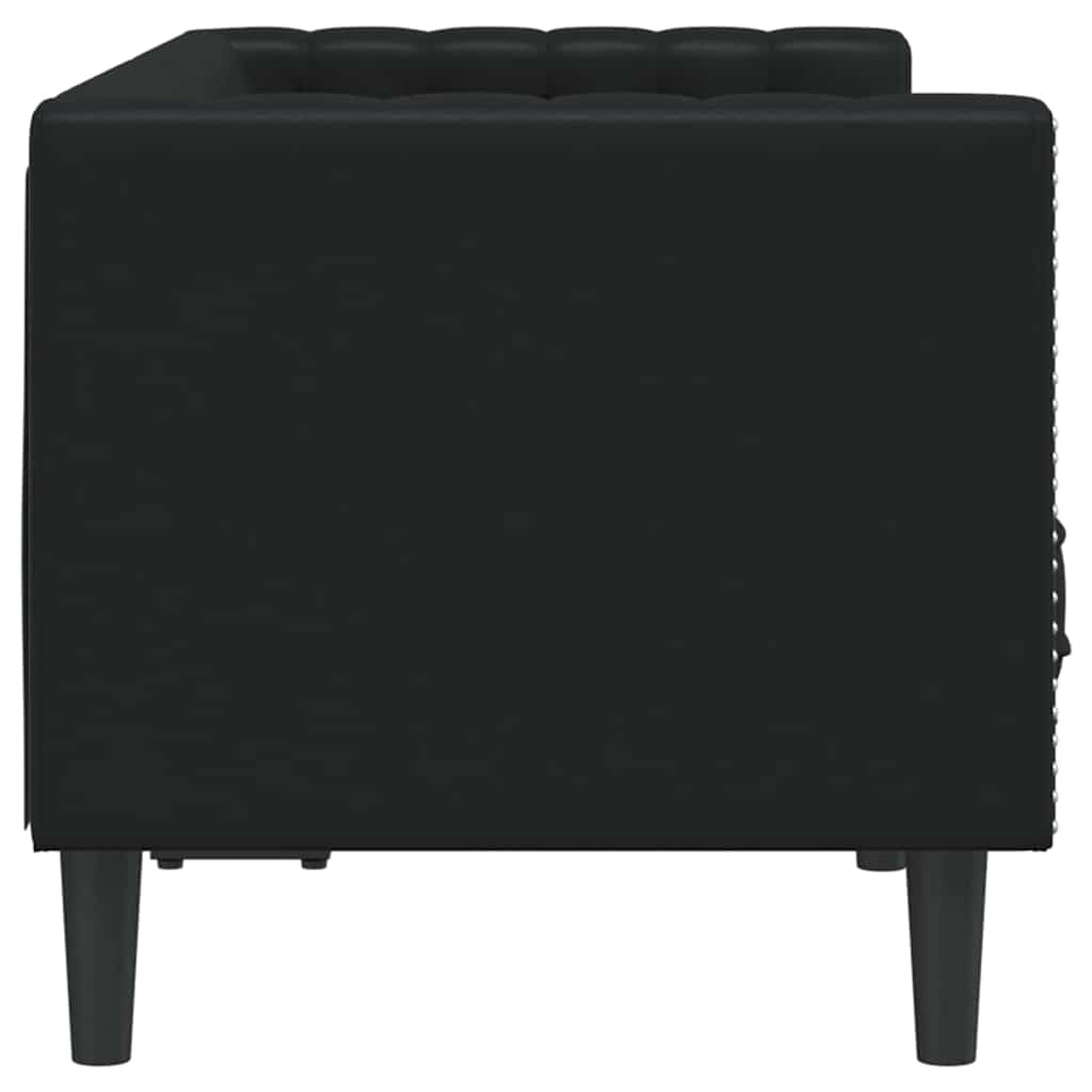 Chesterfieldsofa Argyle Sort 174 x 74.5 x 70.5 cm Kunstlæder