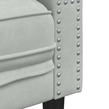 Sofa Lysegrå 74,5 x 71 x 70,5 cm Fløjl