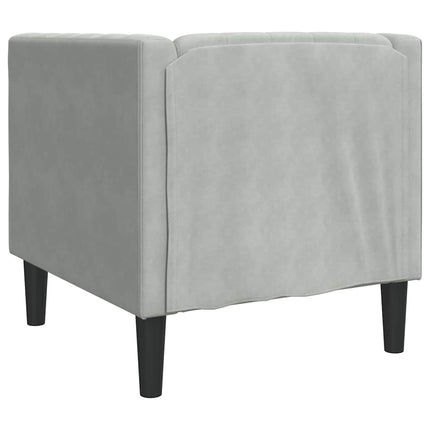 Sofa Lysegrå 74,5 x 71 x 70,5 cm Fløjl