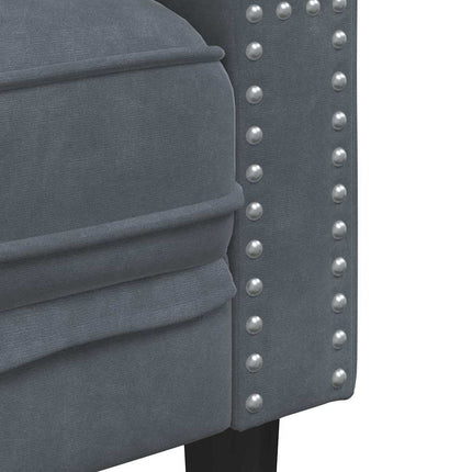 Sofa Mørkegrå 74,5 x 71 x 70,5 cm Fløjl