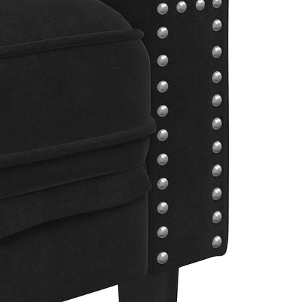 Sofa Sort 74,5 x 71 x 70,5 cm Fløjl