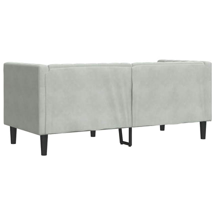 Sofa Lysegrå 174 x 74,5 x 70,5 cm Fløjl