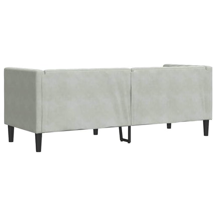 Sofa Lysegrå 194 x 74,5 x 70,5 cm Fløjl