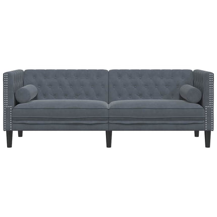Sofa Mørkegrå 194 x 74,5 x 70,5 cm Fløjl