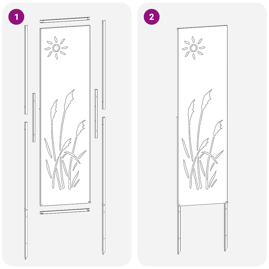Have privatliv skærm Antracit 32 x 140 cm Koldvalset stål