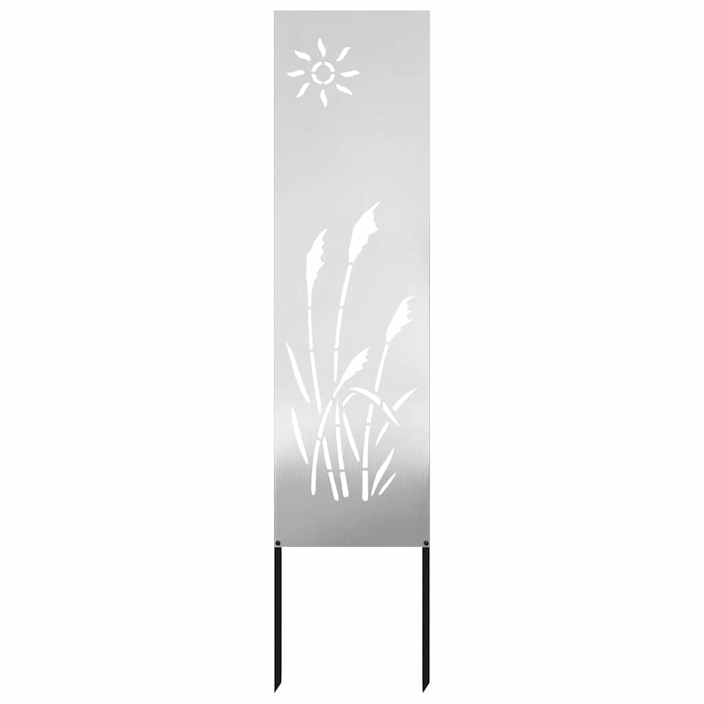 Have privatliv skærm Fretwork Sølv 32 x 140 cm Rustfrit stål