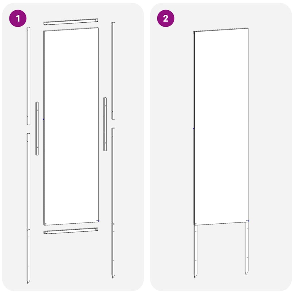 Have privatliv skærm Antracit 32 x 140 cm Koldvalset stål
