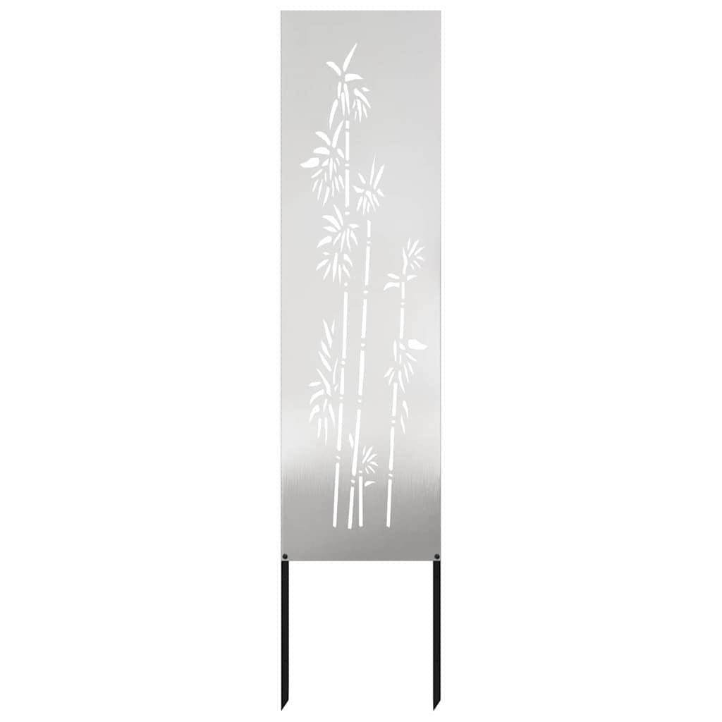 Have privatliv skærm Blomstret Sølv 32 x 140 cm Rustfrit stål