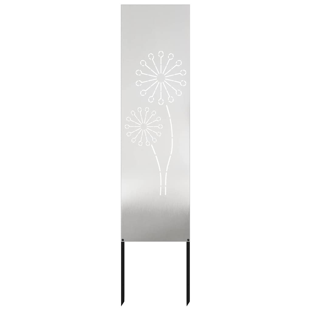 Have privatliv skærm Fretwork Sølv 32 x 140 cm Rustfrit stål