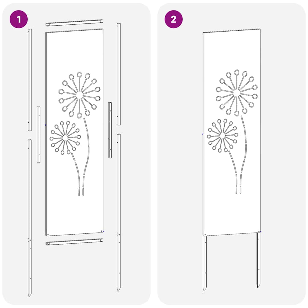 Have privatliv skærm Sølv 32 x 140 cm Galvaniseret stål