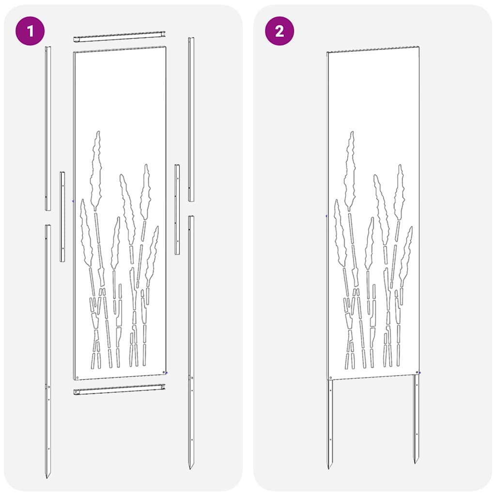 Have privatliv skærm Antracit 32 x 140 cm Koldvalset stål