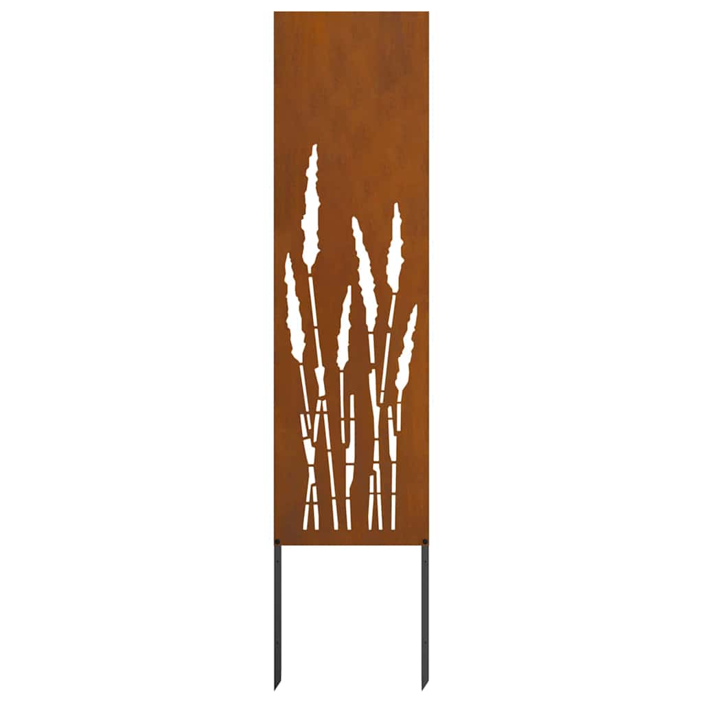 Have privatliv skærm Fretwork Rusten 32 x 140 cm Forvitret stål