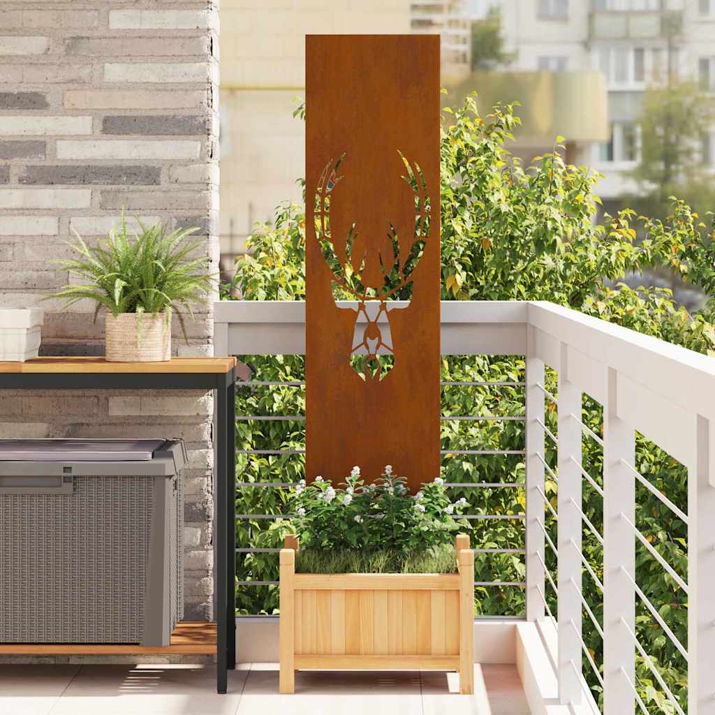 Have privatliv skærm Rusten 32 x 140 cm Forvitret stål