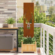 Have privatliv skærm Rusten 32 x 140 cm Forvitret stål