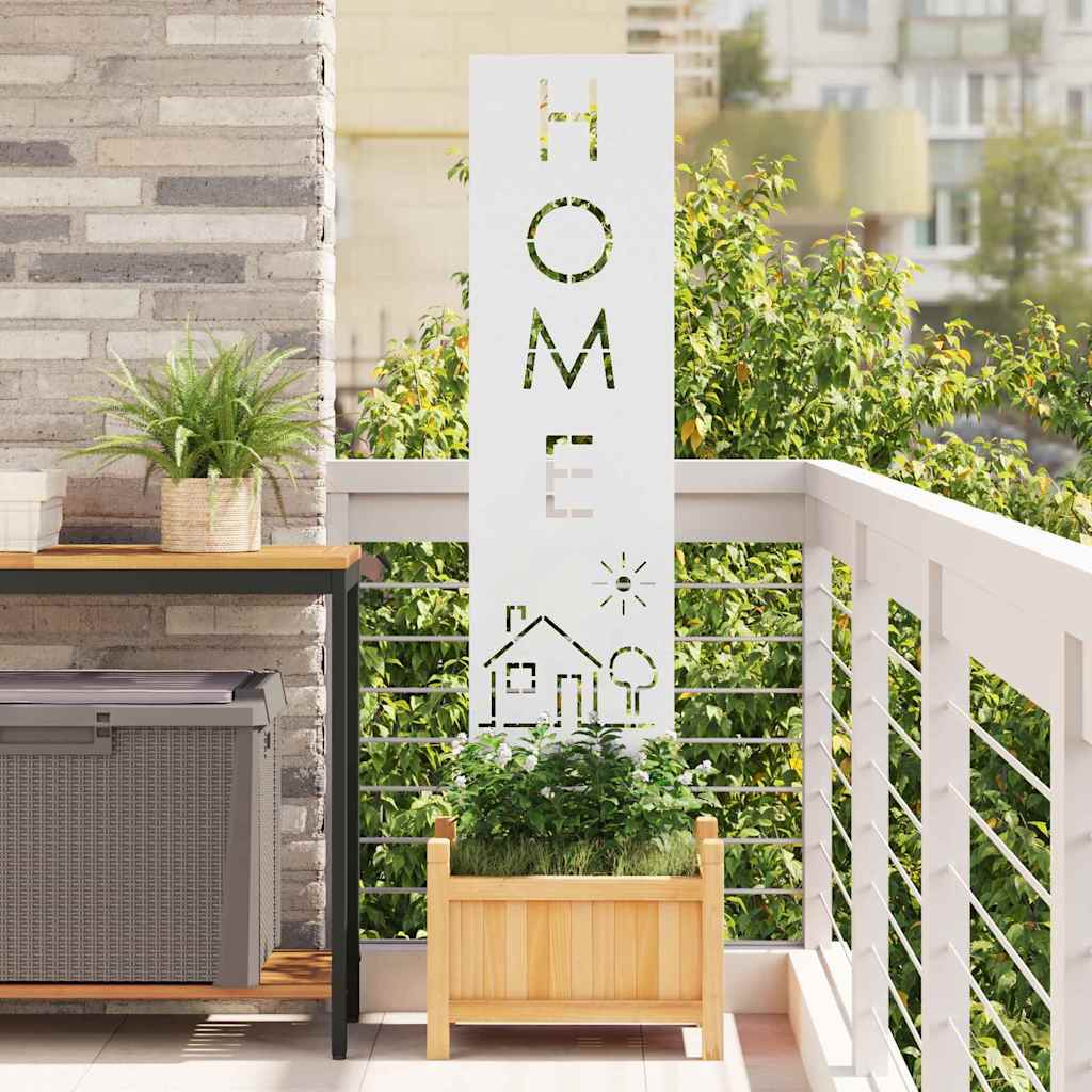 Have privatliv skærm Fretwork Hvid 32 x 140 cm Koldvalset stål