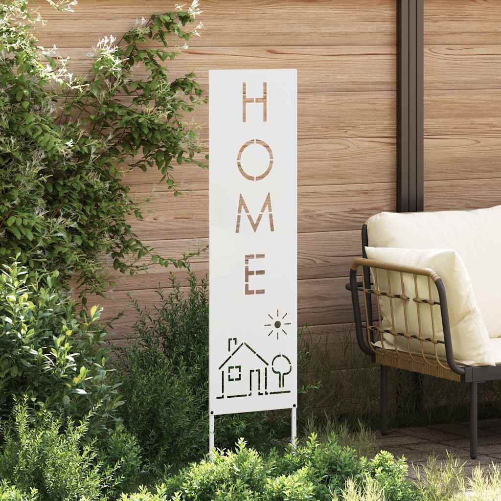 Have privatliv skærm Fretwork Hvid 32 x 140 cm Koldvalset stål