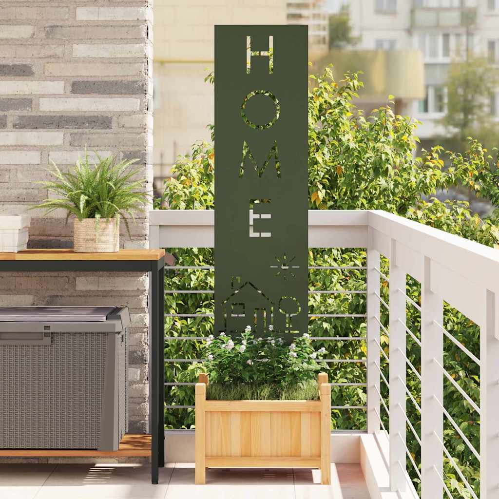 Have privatliv skærm Olivengrøn 32 x 140 cm Koldvalset stål