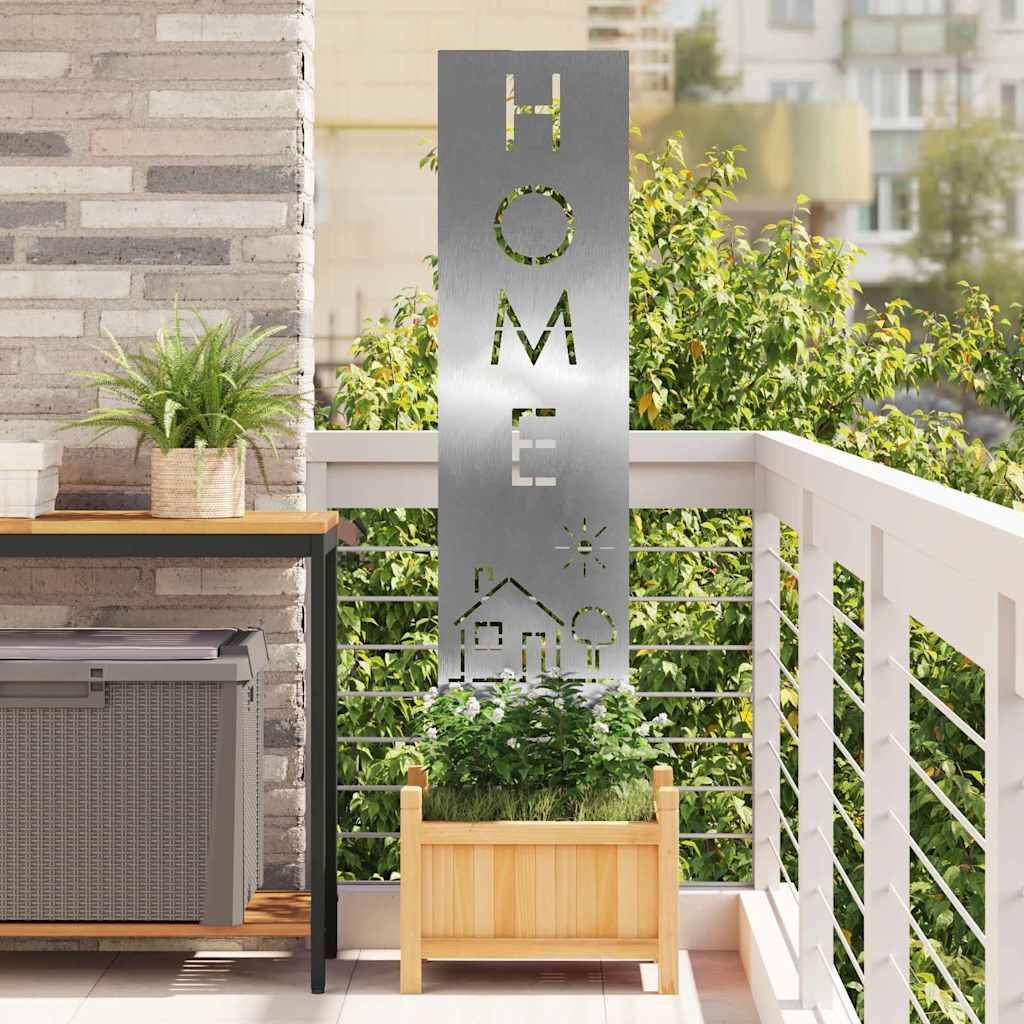 Have privatliv skærm Fretwork Sølv 32 x 140 cm Rustfrit stål