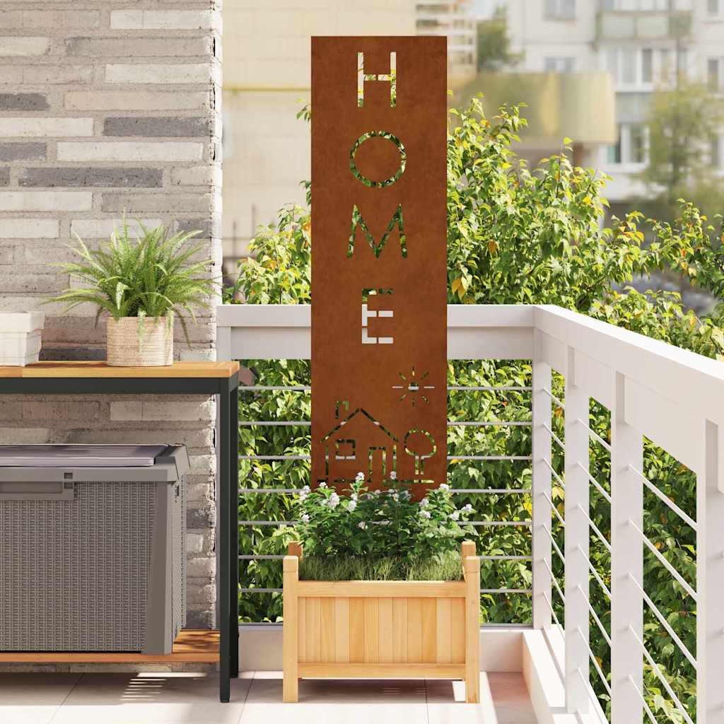 Have privatliv skærm Fretwork Rusten 32 x 140 cm Forvitret stål