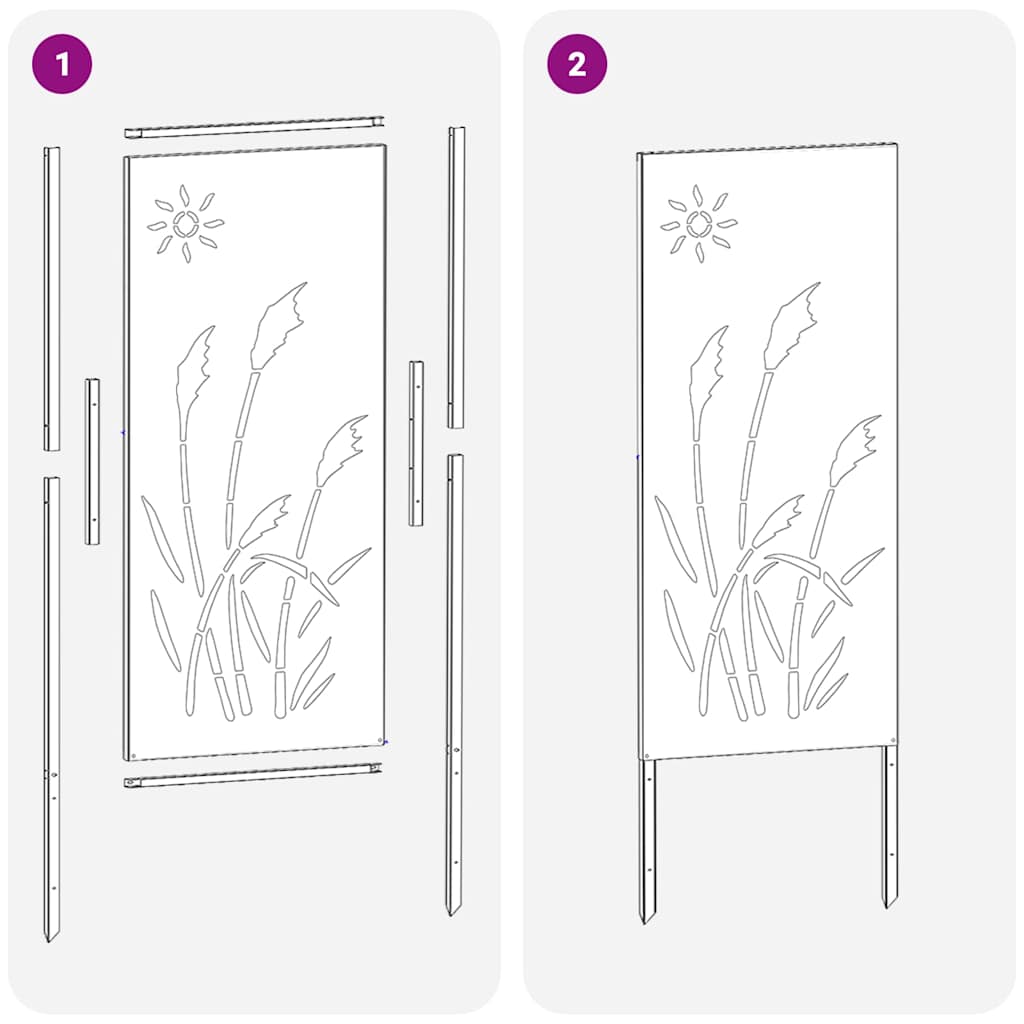 Have privatliv skærm Antracit 50 x 140 cm Koldvalset stål