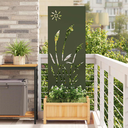 Have privatliv skærm Olivengrøn 50 x 140 cm Koldvalset stål