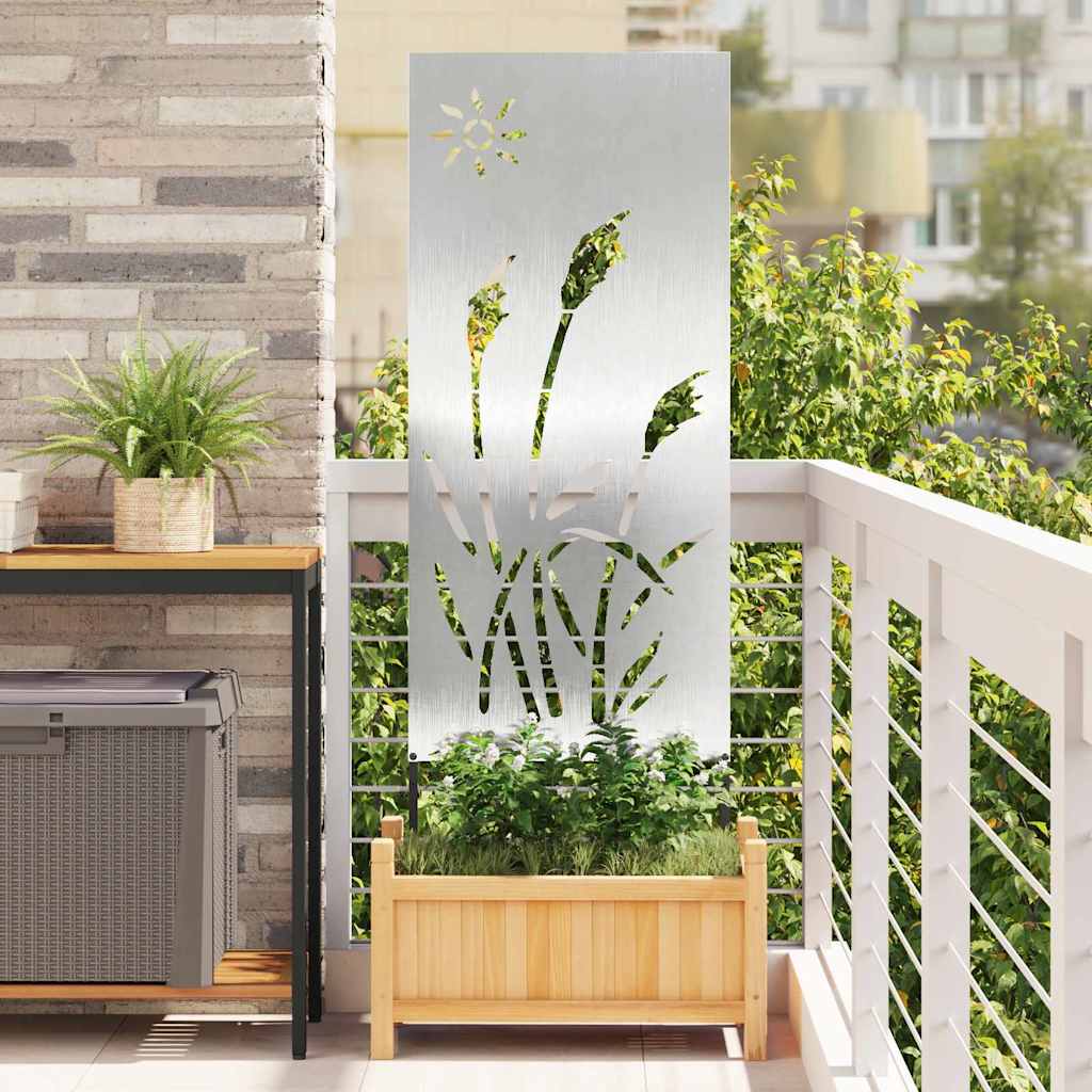 Have privatliv skærm Fretwork Sølv 50 x 140 cm Rustfrit stål