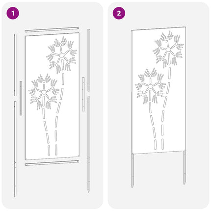Have privatliv skærm Antracit 50 x 140 cm Koldvalset stål
