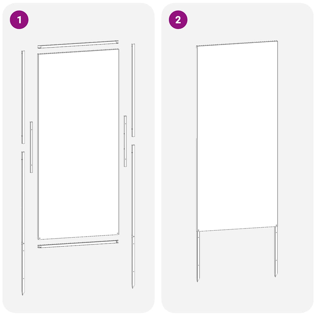 Have privatliv skærm Fretwork Sort 50 x 140 cm Koldvalset stål