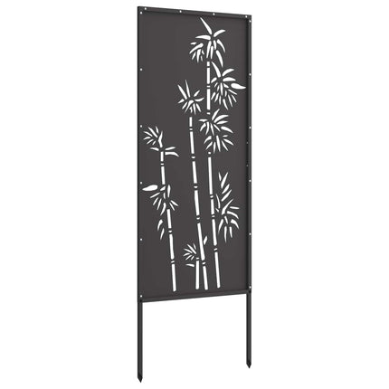 Have privatliv skærm Blomstret Sort 50 x 140 cm Koldvalset stål