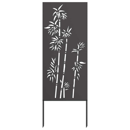 Have privatliv skærm Blomstret Sort 50 x 140 cm Koldvalset stål
