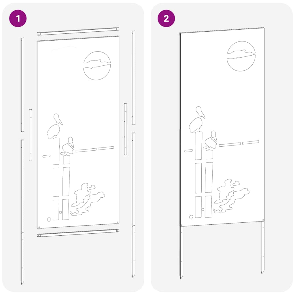 Have privatliv skærm Olivengrøn 50 x 140 cm Koldvalset stål