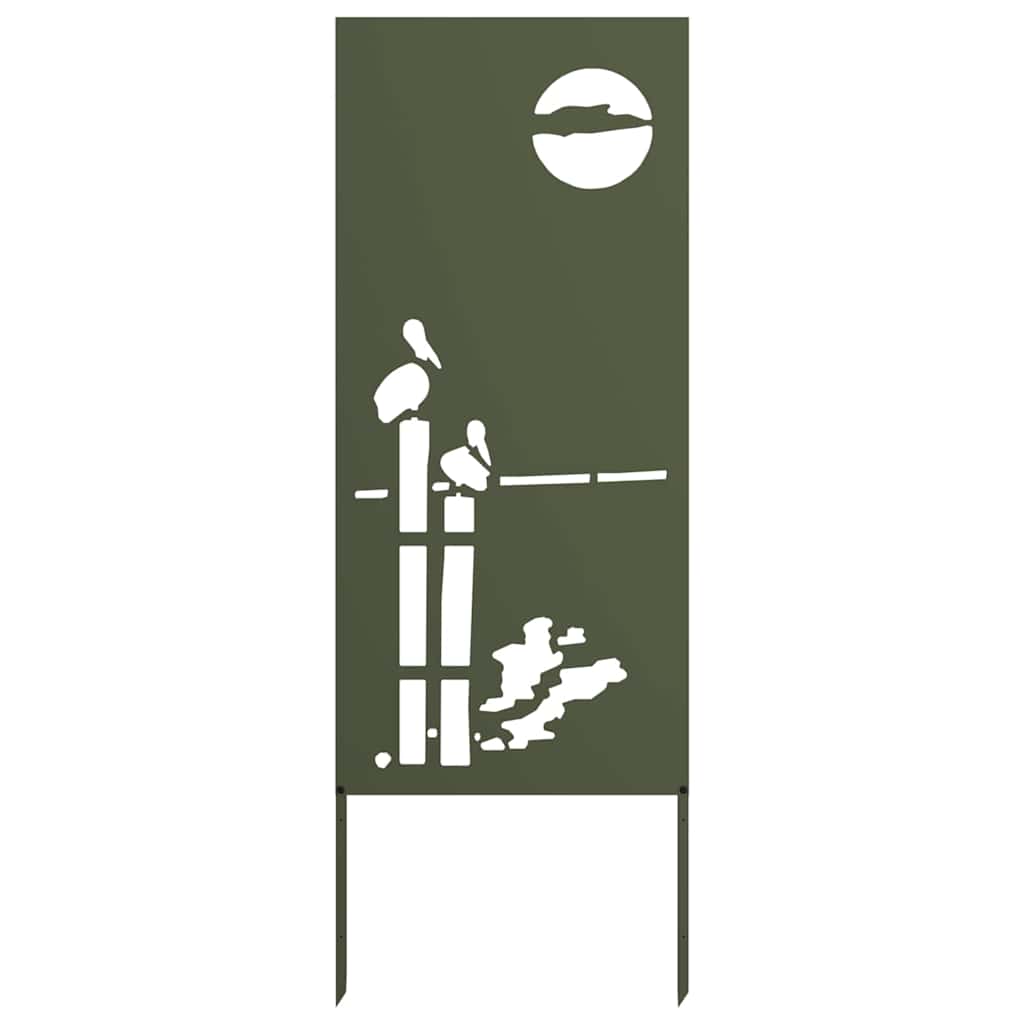 Have privatliv skærm Olivengrøn 50 x 140 cm Koldvalset stål