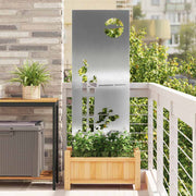 Have privatliv skærm Fretwork Sølv 50 x 140 cm Rustfrit stål