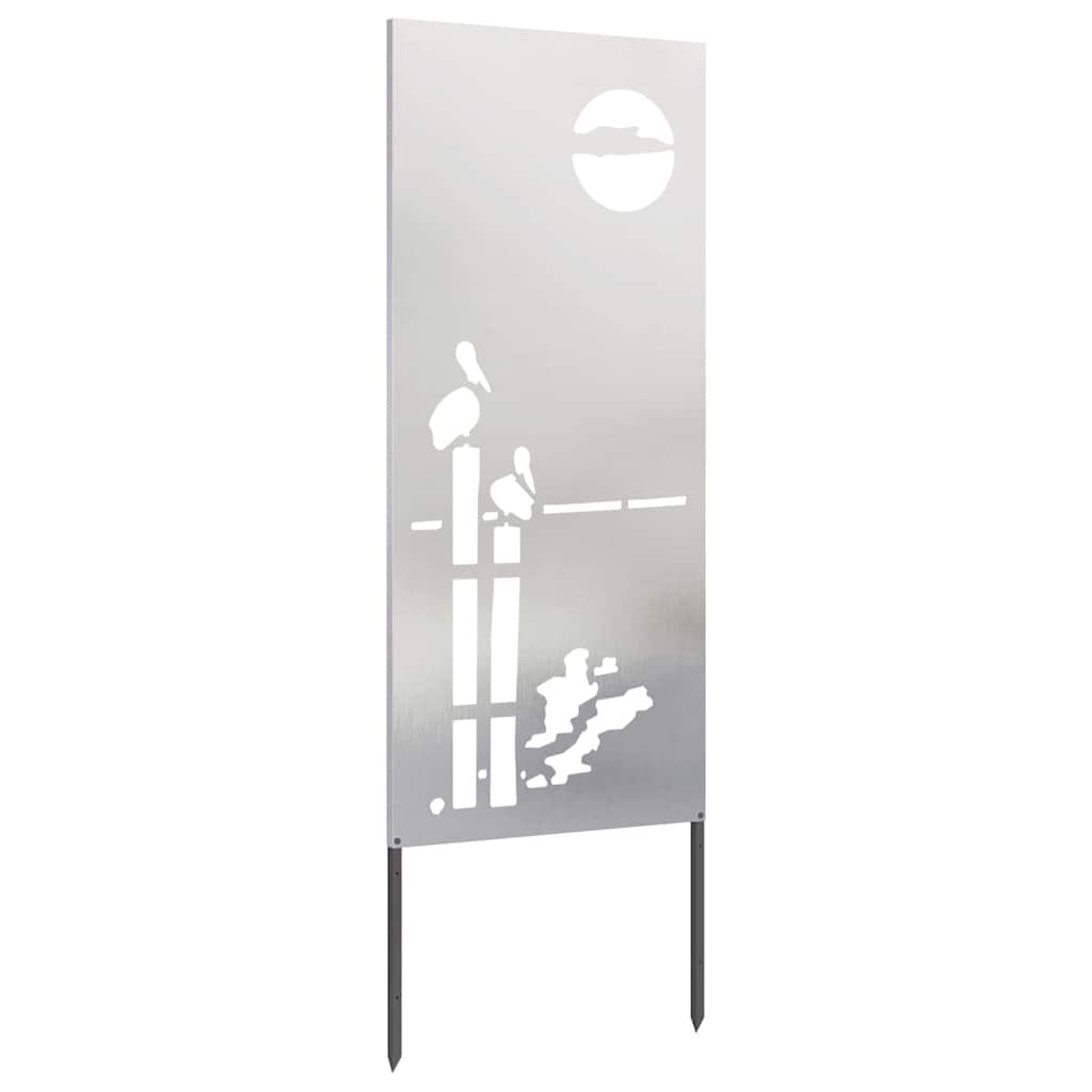 Have privatliv skærm Fretwork Sølv 50 x 140 cm Rustfrit stål