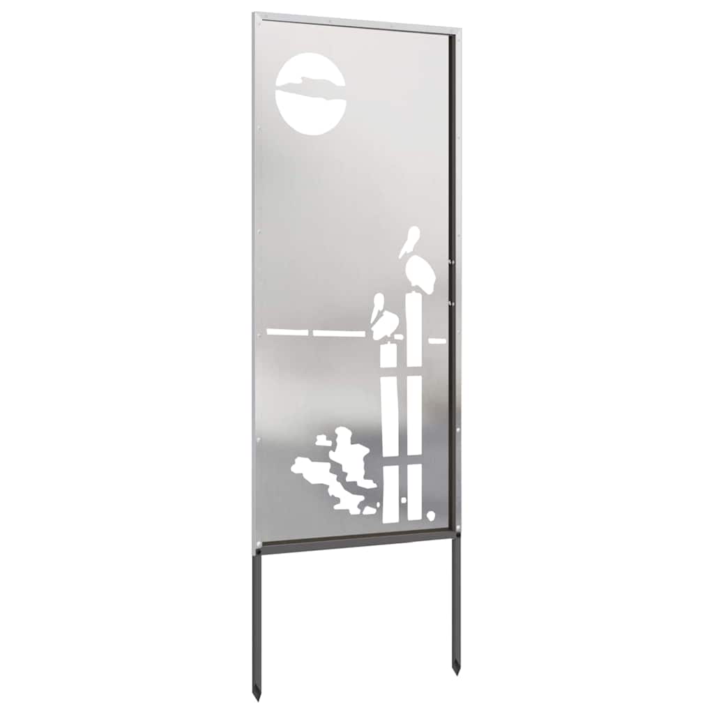 Have privatliv skærm Fretwork Sølv 50 x 140 cm Rustfrit stål