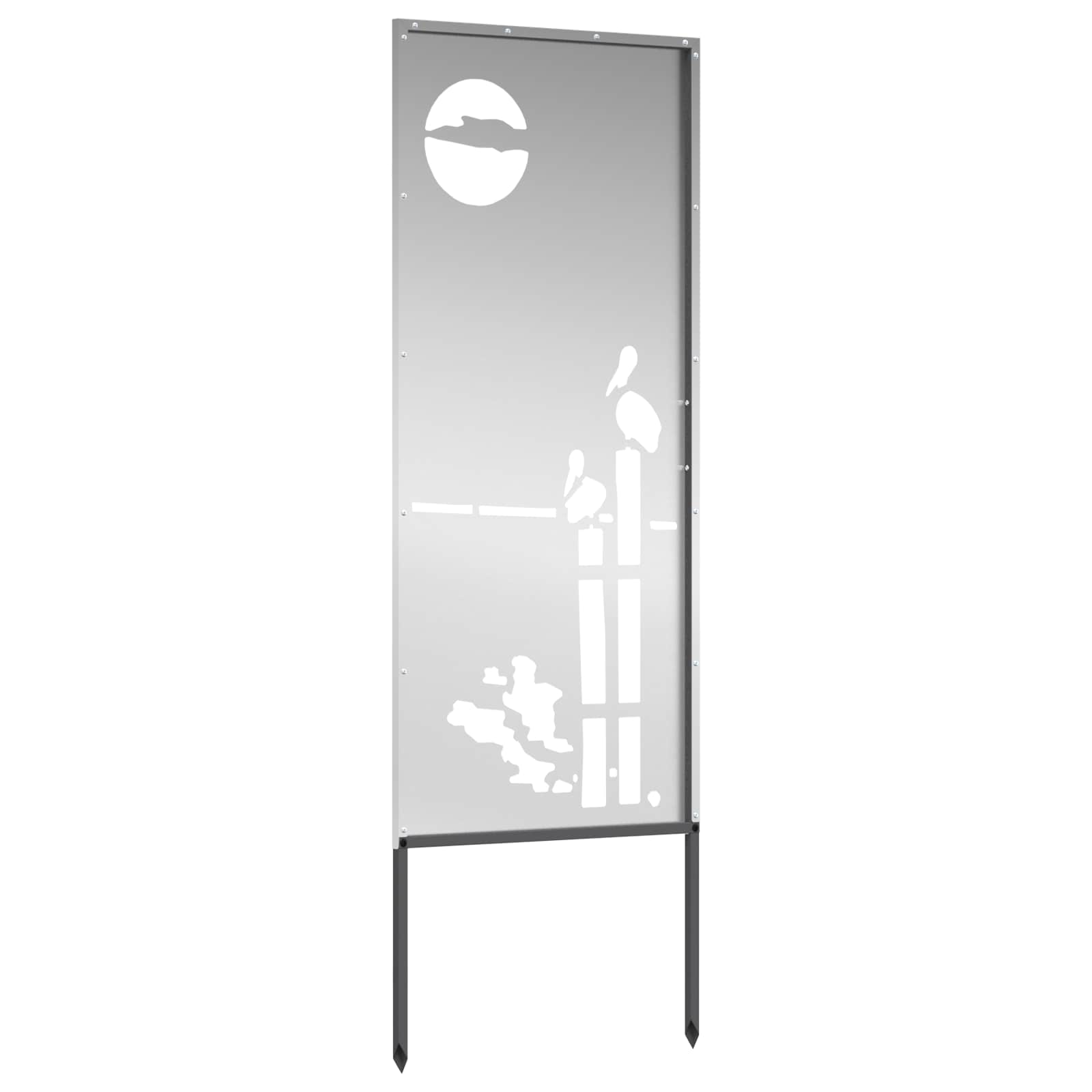 Have privatliv skærm Sølv 50 x 140 cm Galvaniseret stål