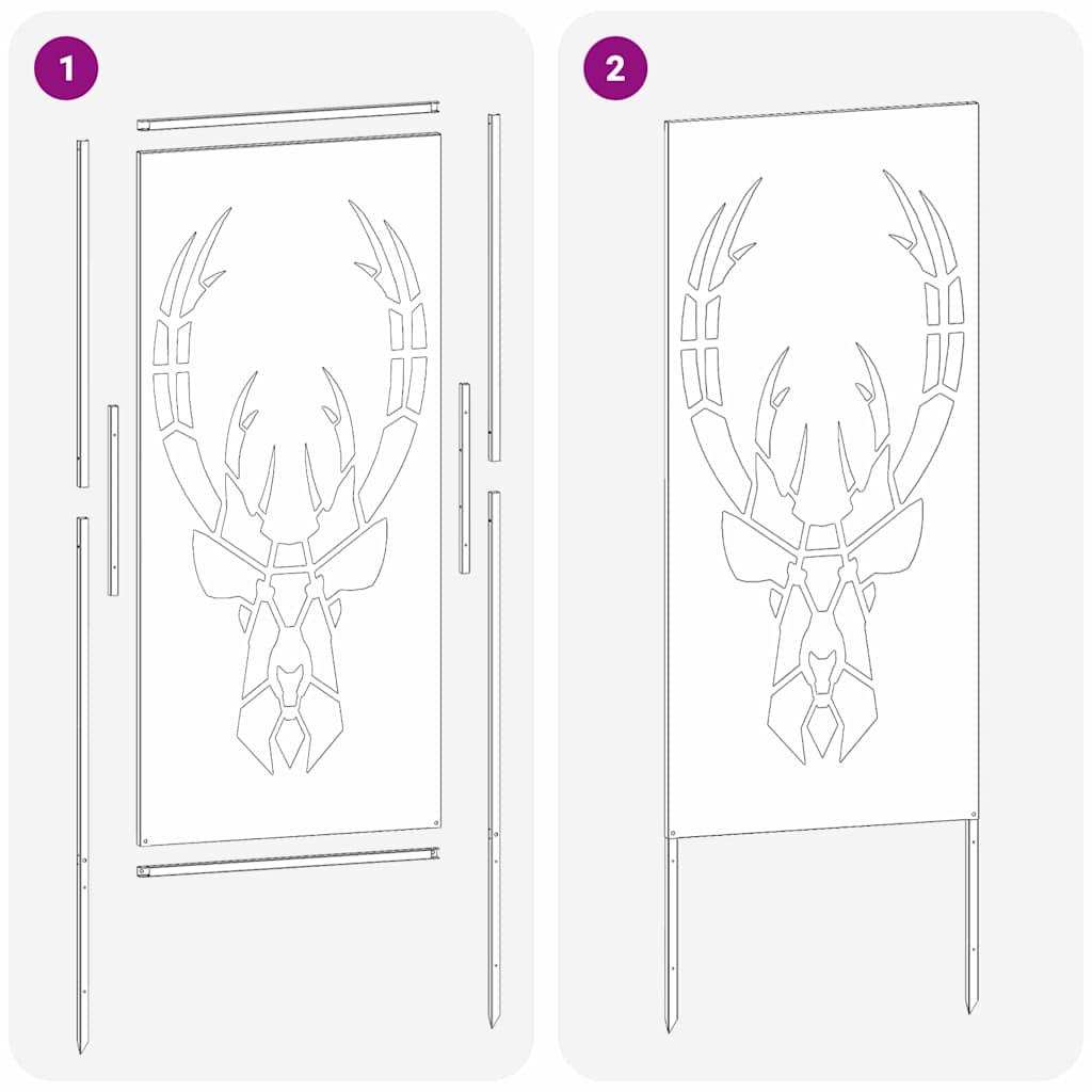 Have privatliv skærm Olivengrøn 50 x 140 cm Koldvalset stål