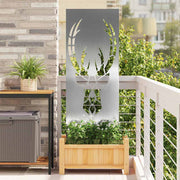 Have privatliv skærm Dyreprint Sølv 50 x 140 cm Rustfrit stål