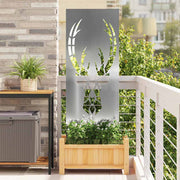 Have privatliv skærm Sølv 50 x 140 cm Galvaniseret stål