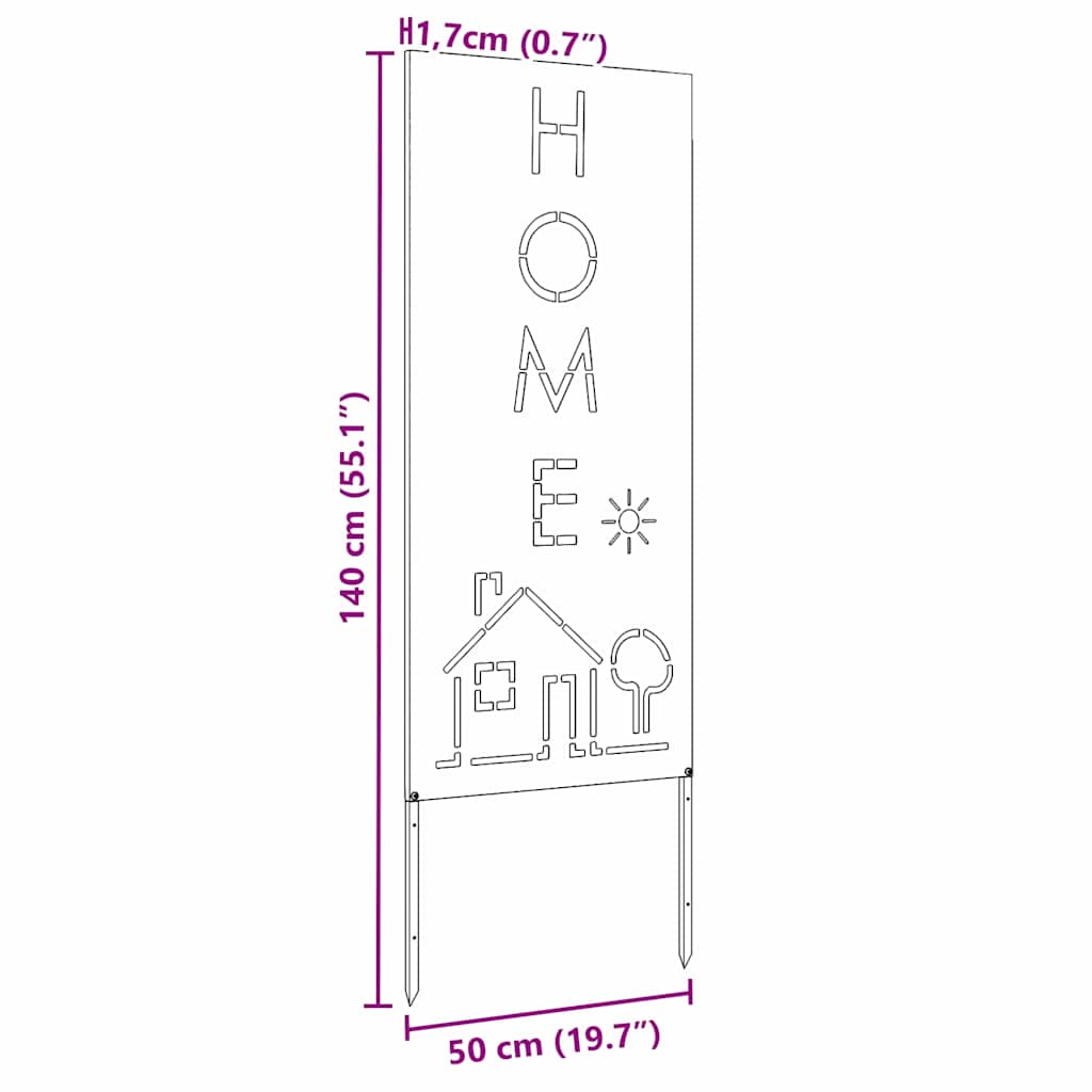 Have privatliv skærm Fretwork Sort 50 x 140 cm Koldvalset stål
