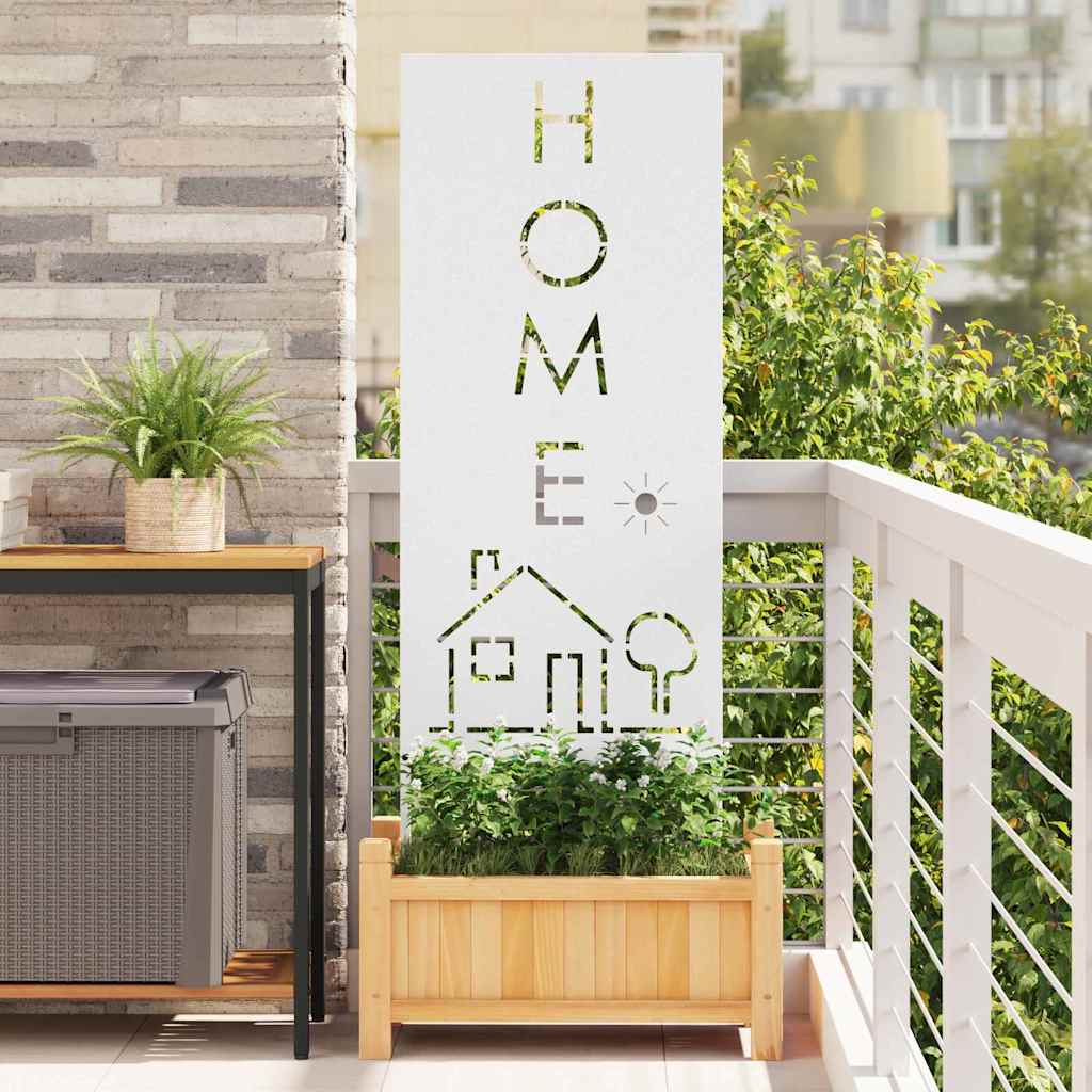 Have privatliv skærm Fretwork Hvid 50 x 140 cm Koldvalset stål