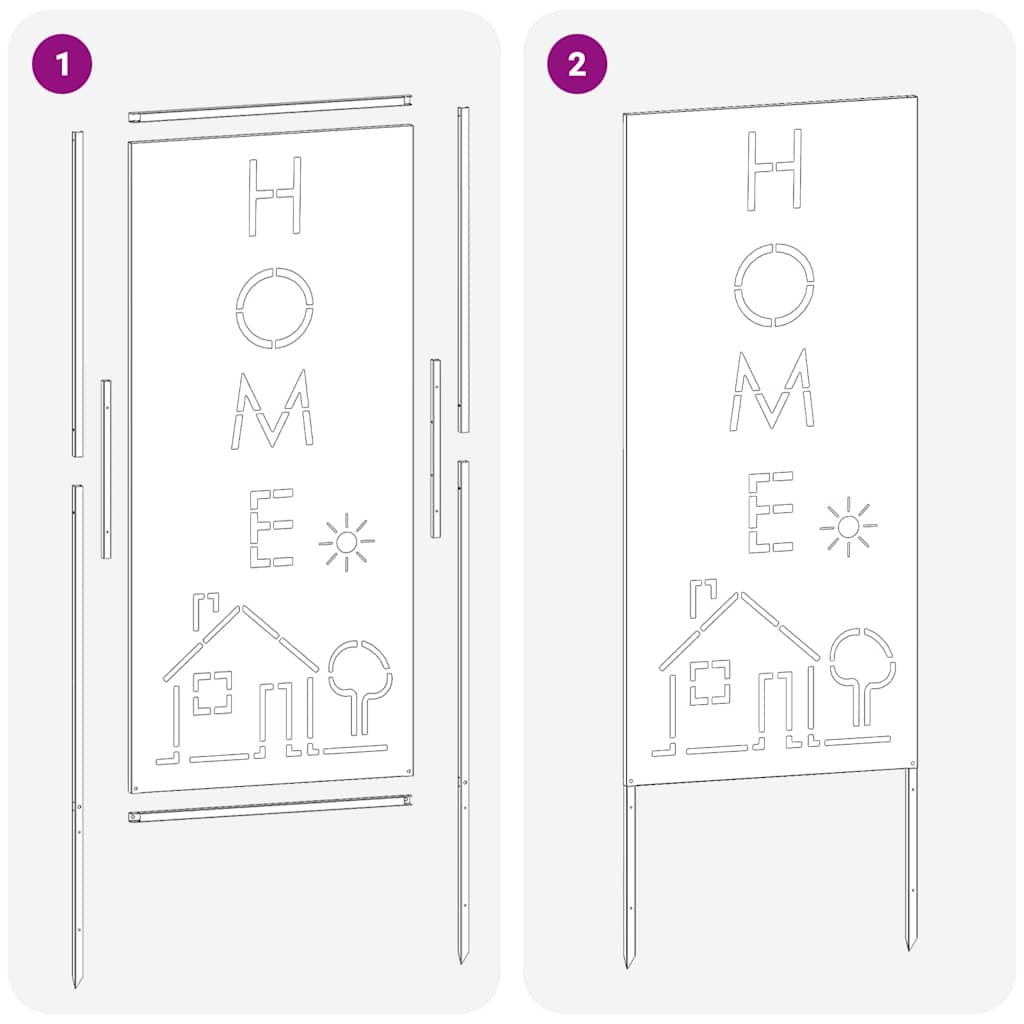 Have privatliv skærm Sølv 50 x 140 cm Galvaniseret stål