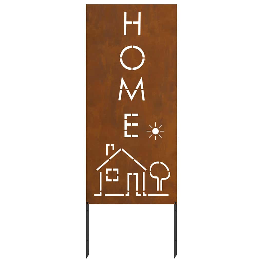 Have privatliv skærm Fretwork Rusten 50 x 140 cm Forvitret stål