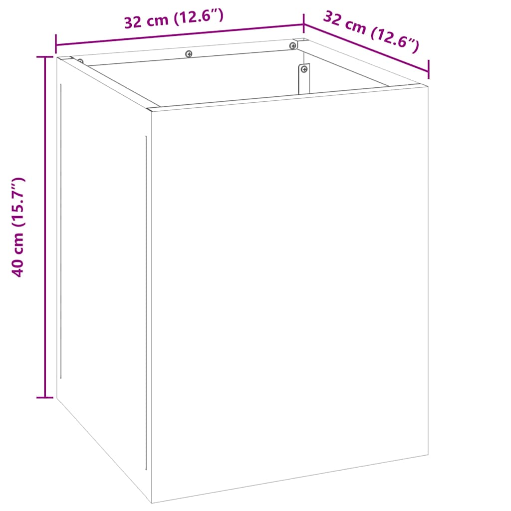 Have Blomsterkrukke Sølv Galvaniseret stål