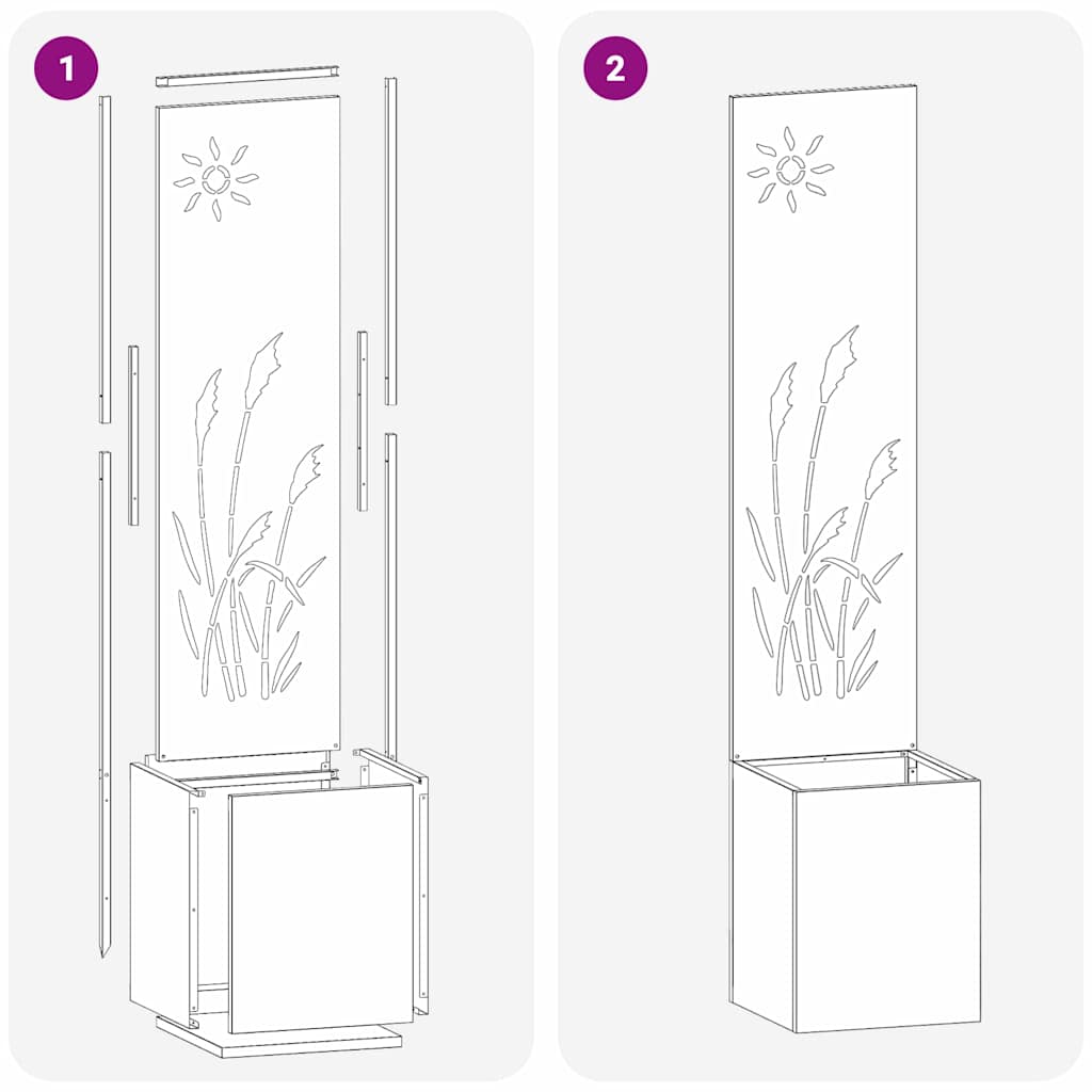 Have privatliv skærm Antracit 32 x 140 cm Koldvalset stål