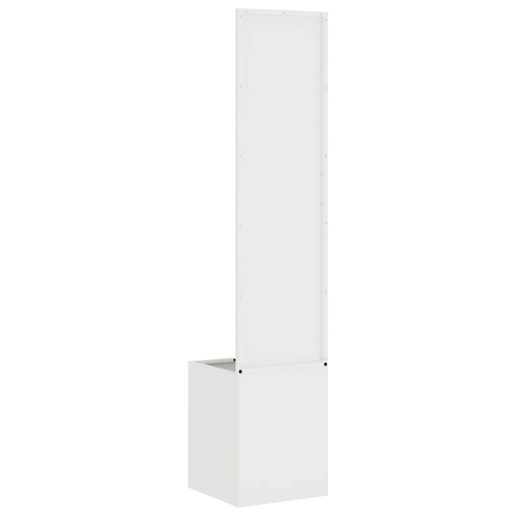 Have privatliv skærm Fretwork Hvid 32 x 140 cm Koldvalset stål